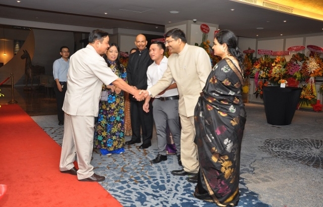 Reception hosted by Consul General of India to celebrate 69th Republic Day of India on 29 January 2018 at hotel Sofitel in Ho Chi Minh City