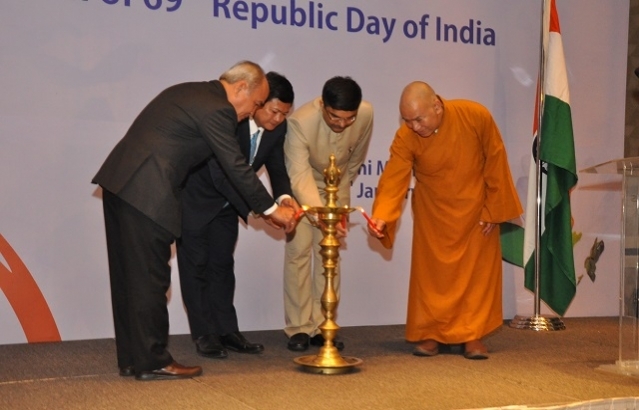 Reception hosted by Consul General of India to celebrate 69th Republic Day of India on 29 January 2018 at hotel Sofitel in Ho Chi Minh City