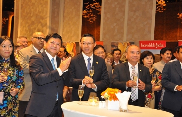 Reception hosted by Consul General of India to celebrate 69th Republic Day of India on 29 January 2018 at hotel Sofitel in Ho Chi Minh City