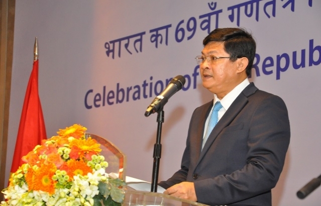 Reception hosted by Consul General of India to celebrate 69th Republic Day of India on 29 January 2018 at hotel Sofitel in Ho Chi Minh City