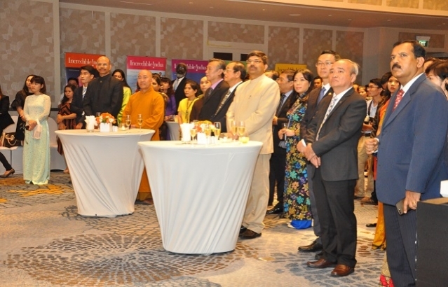 Reception hosted by Consul General of India to celebrate 69th Republic Day of India on 29 January 2018 at hotel Sofitel in Ho Chi Minh City