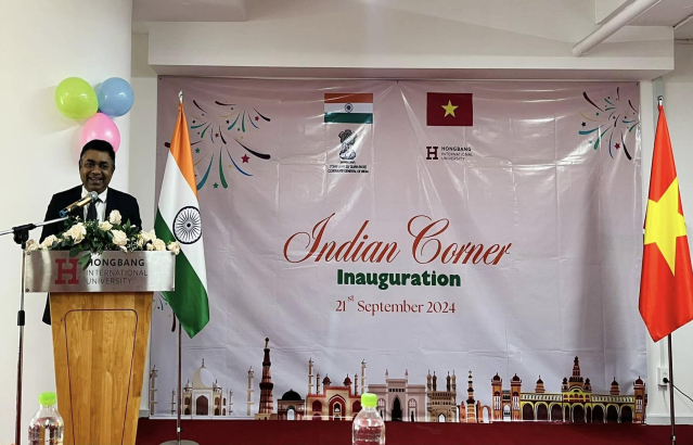 Inauguration Ceremony of Indian Corner in Hong Bang International University