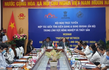 Webinar on "Partnership between Kien Giang Province (Vietnam) and Odisha state (India) in Agriculture and Fishery" on December 29, 2020.