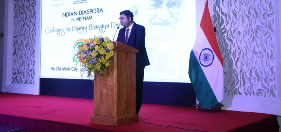 Remarks of Consul General Dr. Madan Mohan Sethi during Pravasi Bharatiya Divas Celebrations by Consulate General of India in Ho Chi Minh City on 9th January, 2022.