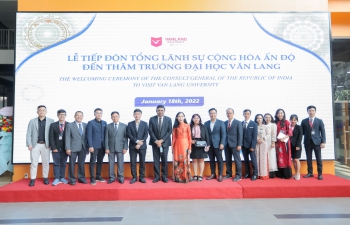 Visit to Van Lang University (18th, January 2022).